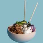 Chirashi de pollo en reduccion.